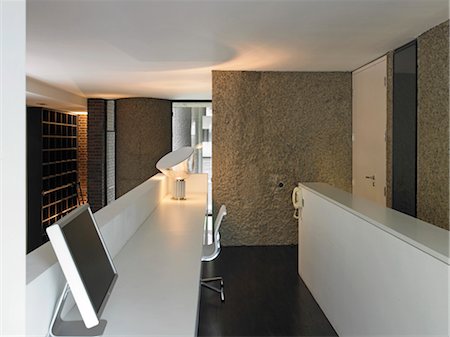 Home office in Barbican Apartment, London, UK. Architects: Mackay and Partners Stock Photo - Rights-Managed, Code: 845-06008142