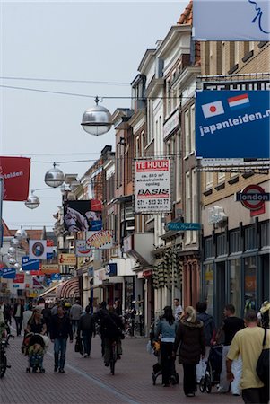 dutch history - Haarlemmerstraat, Leiden. Stock Photo - Rights-Managed, Code: 845-06008281