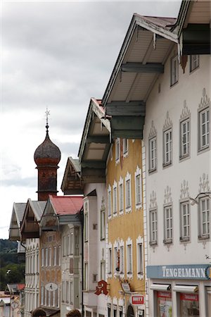 Bad Tolz, Bavaria, traditional buildings Foto de stock - Con derechos protegidos, Código: 845-06008351