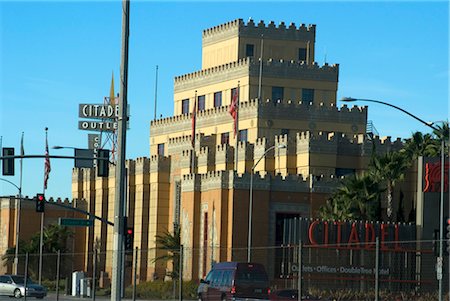 stores in outdoor mall - The Citadel Outlet Mall, Los Angeles. Stock Photo - Rights-Managed, Code: 845-06008465