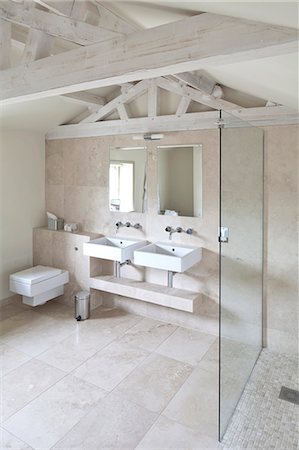 Modern bathroom in boutique bed and breakfast, The Reading Rooms, Margate, Kent Stock Photo - Rights-Managed, Code: 845-07584901