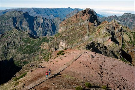 paths - Along the hiking path, Pico de Areeiro, Madeira, Portugal Stock Photo - Rights-Managed, Code: 845-08939723