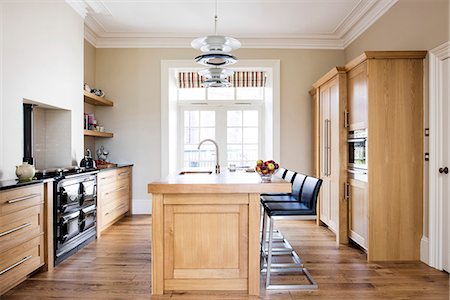 Interior view, Victorian terraced home renovation, Newcastle-upon-Tyne, UK. The kitchen. Stock Photo - Rights-Managed, Code: 845-08939770