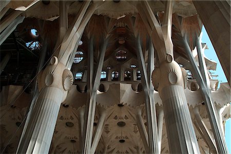 Sagrada Familia, Barcelone. Architecte : Gaudi Photographie de stock - Rights-Managed, Code: 845-02724859