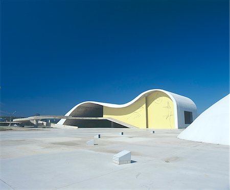 rio de janeiro entertainment pictures - Popular Theatre, Caminho Niemeyer, Niteroi, Rio de Janeiro. Architect: Oscar Niemeyer Stock Photo - Rights-Managed, Code: 845-02725599