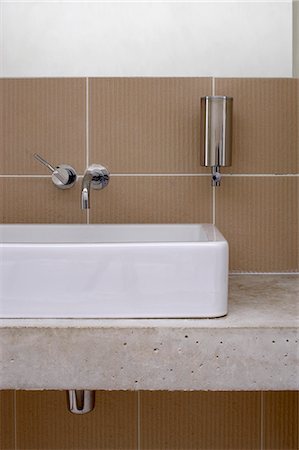 House in Kent, Bathroom detail. Lynn Davis Architects Stock Photo - Rights-Managed, Code: 845-02725611