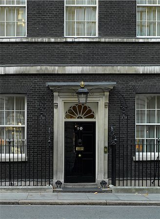 front door with number - Number 10 Downing Street, Westminster, London. Stock Photo - Rights-Managed, Code: 845-02725683