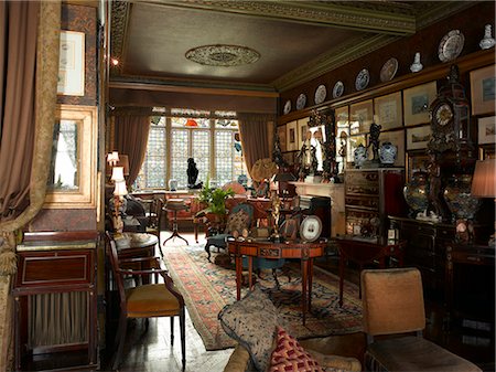 rows of lamps - Linley Sambourne House, Kensington, London. Stock Photo - Rights-Managed, Code: 845-02725820