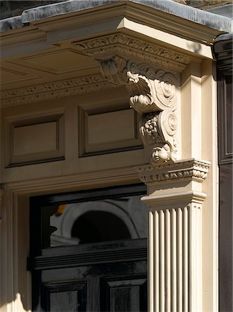 front entrance wooden doors - Georgian housing detail, Spitalfields, London. Stock Photo - Rights-Managed, Code: 845-02725841