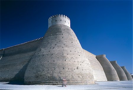 The Ark, Bukhara. Destroyed 1220 and subsequently rebuilt. Stock Photo - Rights-Managed, Code: 845-02726470