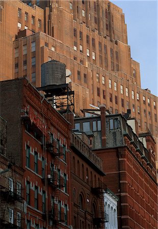 simsearch:845-02726324,k - Brick high rise buildings, Manhatten, New York City. Early 20th century. Foto de stock - Con derechos protegidos, Código: 845-02726520