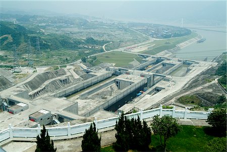 Locks, Three Gorges (Sanxia) Dam, Yangtze River, China Fotografie stock - Rights-Managed, Codice: 845-02726657