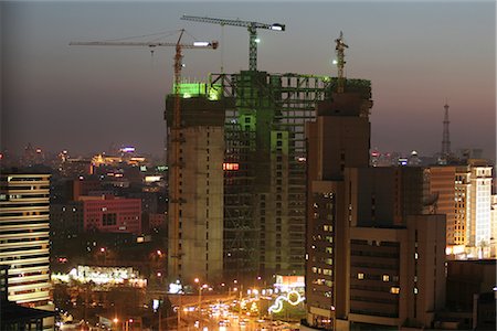 The new Polly Plaza Centre under construction at Dongsishitiao in central Beijing. Stock Photo - Rights-Managed, Code: 845-02726831