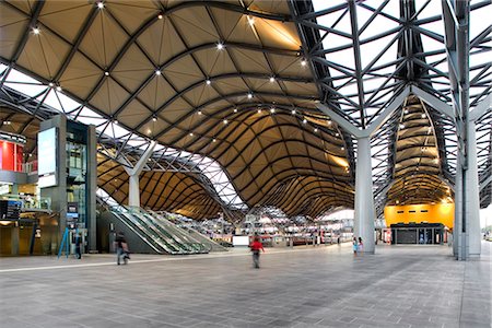 Southern Cross Station, formerly Spencer Street Station, Melbourne. Grimshaw Architects Stock Photo - Rights-Managed, Code: 845-02727207