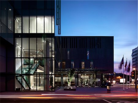 Tour de l'hôtel Hilton, 303 Deansgate, Manchester. Architecte : Ian Simpson Architects. Photographie de stock - Rights-Managed, Code: 845-02727295