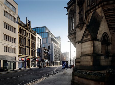 55 Princess Street, Manchester. Architect: Hodder Associates. Engineer: Buro Happold. Stock Photo - Rights-Managed, Code: 845-02727425