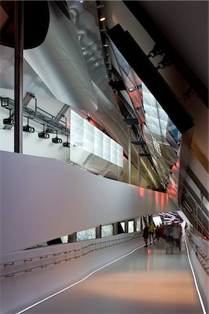 Bridge Pavilion, Expo Zaragoza 2008, Zaragoza. Exhibition: 'Water, a Unique Resource'. Exhibition . Designers: Ralph Applebaum Associates. Scientific directors: Carlos Fernandez-Jauregui and Alberto Crespo Milliet. Architect: Zaha Hadid Architects. Stock Photo - Rights-Managed, Code: 845-02727721