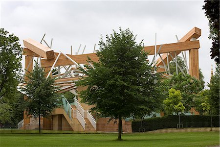 simsearch:845-02727729,k - Serpentine Gallery Pavilion 2008, Serpentine Gallery, Hyde Park, London. Architect: Gehry Partners. Foto de stock - Direito Controlado, Número: 845-02727735