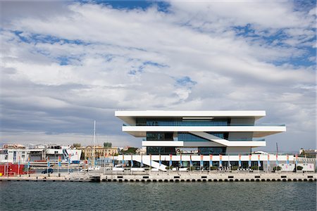 simsearch:845-02727729,k - America's Cup Pavilion, Valencia, Spain. Architect: David Chipperfield Architects. Foto de stock - Direito Controlado, Número: 845-02727851