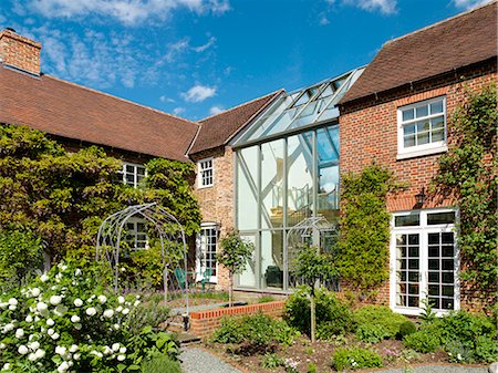 french architect - Twyning Houses, two houses with small extensions Stock Photo - Rights-Managed, Code: 845-02728475