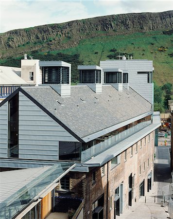 simsearch:845-02728658,k - The Tun, Scotland. Roof. Allan Murray Architects Foto de stock - Con derechos protegidos, Código: 845-02728617