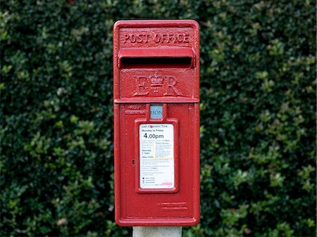 england post box - Traditional British Post Box. Stock Photo - Rights-Managed, Code: 845-02728713