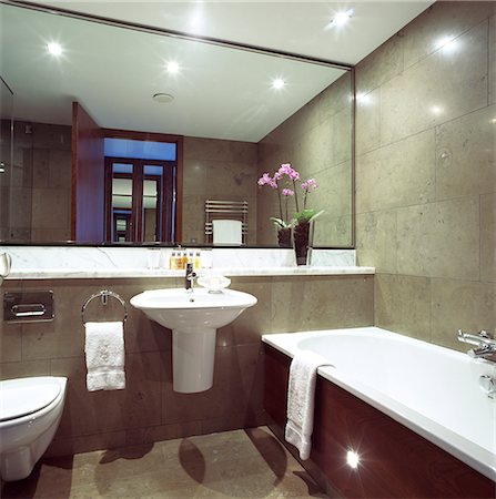 G Hotel, Galway, Ireland - Bathroom. Designer, Philip Treacey. Douglas Wallace Architects. Interiors: Stephen Treacey. Stock Photo - Rights-Managed, Code: 845-02728841