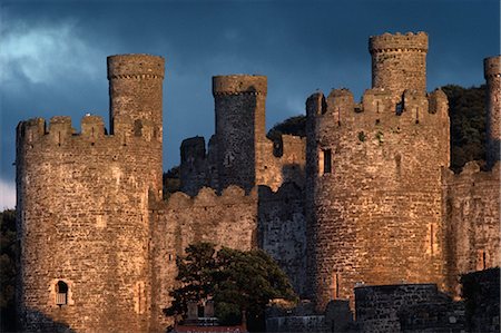 Château de Conwy, pays de Galles Photographie de stock - Rights-Managed, Code: 845-02729351