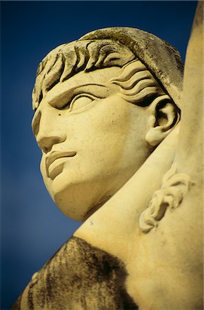 Mussolini Stadion, Rom - Olympiade 1933 - Statuen - faschistische Architektur Stockbilder - Lizenzpflichtiges, Bildnummer: 845-02729454