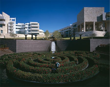 Le Getty Center, Los Angeles, Californie, 1984-1997. Architecte : Richard Meier Photographie de stock - Rights-Managed, Code: 845-02729623