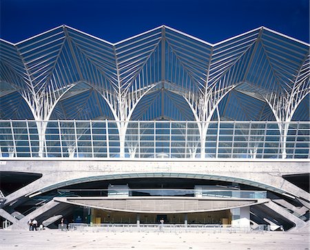 railway station portugal lisboa - Oriente Station, Lisbon, Portugal, 1993 - 1998. Architect: Santiago Calatrava Stock Photo - Rights-Managed, Code: 845-02729640