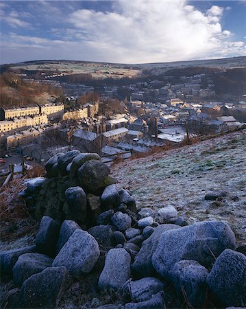 Hebden Bridge in Winter, Yorkshire, England. Stock Photo - Rights-Managed, Code: 845-02729715