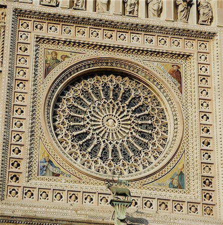 Rose Window, Orvieto Cathedral Umbria. Italy. Architect: Arnolfo di cambio Stock Photo - Rights-Managed, Code: 845-02729783