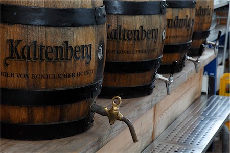 Beer barrels in a Bavarian Beer Garden Stock Photo - Rights-Managed, Code: 845-03464026