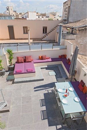 roof terrace - Mallorca Palma penthouse renovation Foto de stock - Con derechos protegidos, Código: 845-03464080