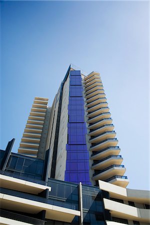 five towers - Dock 5 Tower, Victoria Harbour, Melbourne. Architects: John Wardle and Lend Lease Design Foto de stock - Con derechos protegidos, Código: 845-03464187