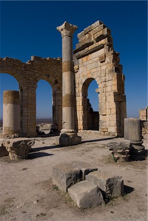 Basilica, Numidian, Roman site of Volubilis, near Meknes, Morocco Stock Photo - Rights-Managed, Code: 845-03464363