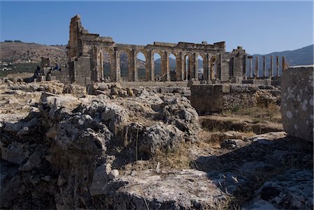 au site de basilique, numide, romaine de Volubilis, près de Meknes, Maroc Photographie de stock - Rights-Managed, Code: 845-03464429