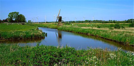 Windmills in Dithmarschen. Stock Photo - Rights-Managed, Code: 845-03463309