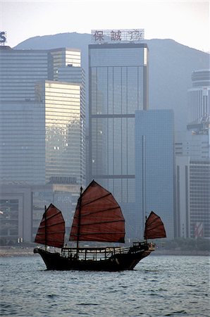 simsearch:845-03720962,k - Hong Kong, View of city from water at dawn. Stock Photo - Rights-Managed, Code: 845-03463316