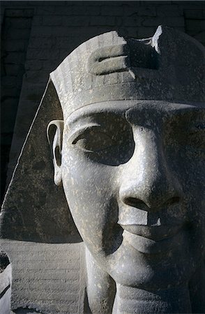 Ramses II sculpture in Luxor Temple. Stock Photo - Rights-Managed, Code: 845-03463319