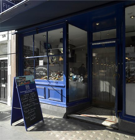 restaurant door exterior - Fish Works, Marylebone High Street, London. Stock Photo - Rights-Managed, Code: 845-03463446