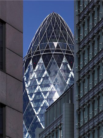 Swiss Re Building, (The Gherkin) St Mary Axe, London Stock Photo - Rights-Managed, Code: 845-03463479
