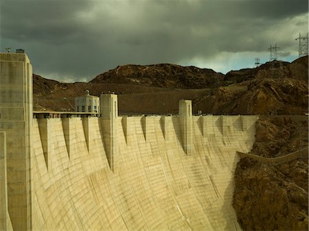 sustainable transportation - Hoover Dam, Nevada, looking towards Arizona Stock Photo - Rights-Managed, Code: 845-03463687