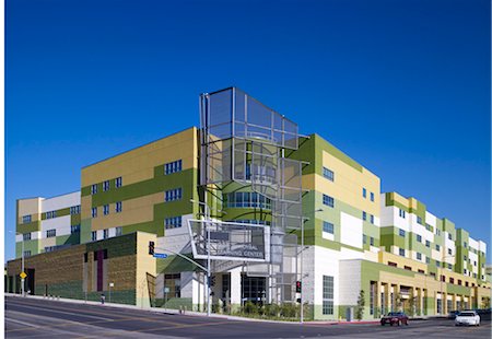 school building nobody - Edward R. Roybal Learning Centre, Los Angeles, California. Architects: WWCOT Architects Stock Photo - Rights-Managed, Code: 845-03463718