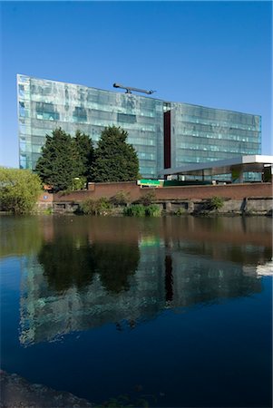 King's Place arts centre and offices from Regent's Canal, London. Architects: Dixon Jones Architects Stock Photo - Rights-Managed, Code: 845-03463898