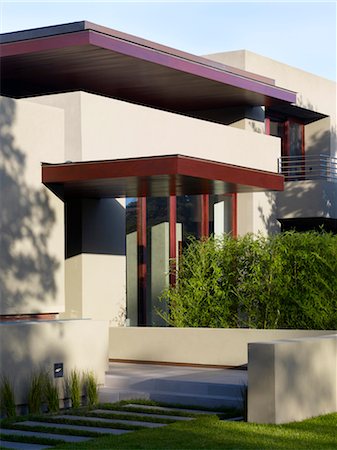 severe - Shimmon House, Los Altos Hills, California.  Architects: SWATT Architects Stock Photo - Rights-Managed, Code: 845-03552496