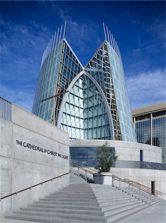 elevación - Cathedral of Christ the Light, Oakland, California.  Architects: Skidmore, Owings and Merrill LLP Stock Photo - Rights-Managed, Code: 845-03552738