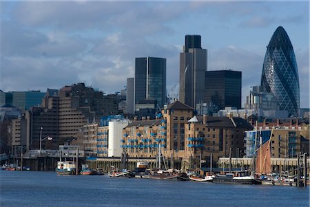 City and The River Thames from Bermondsey. Stock Photo - Rights-Managed, Code: 845-03552755