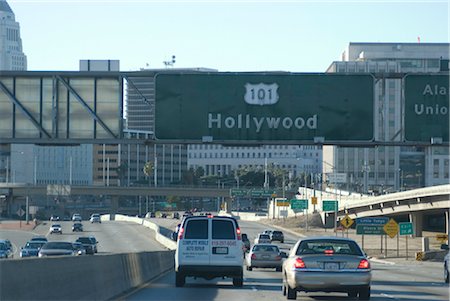 5 & 101 freeways, Los Angeles, California, USA Foto de stock - Con derechos protegidos, Código: 845-03552758